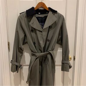 Burberry Long Trench Coat Removable Wool Lining